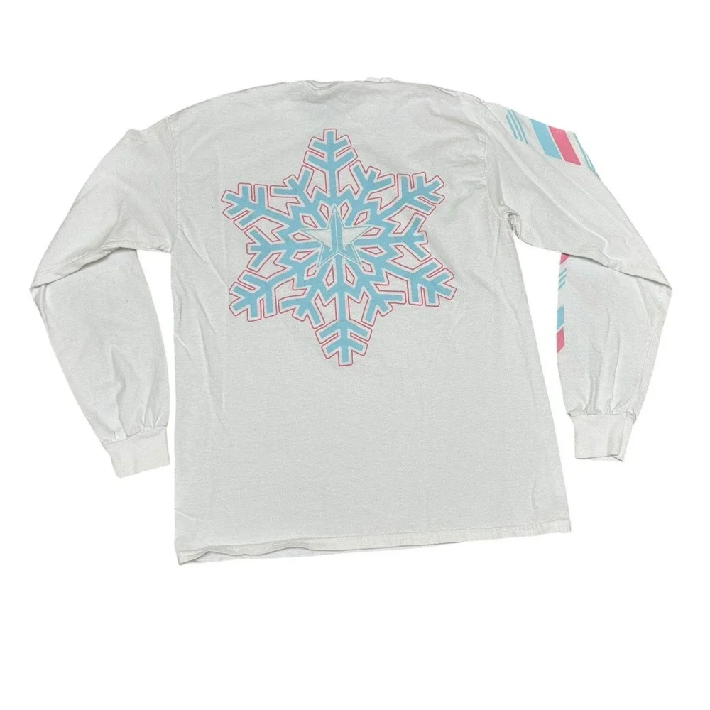 Jeffree Star Fashion‎ Shirt Unisex M White Snowflake Logo Graphic Long Sleeve